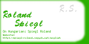 roland spiegl business card